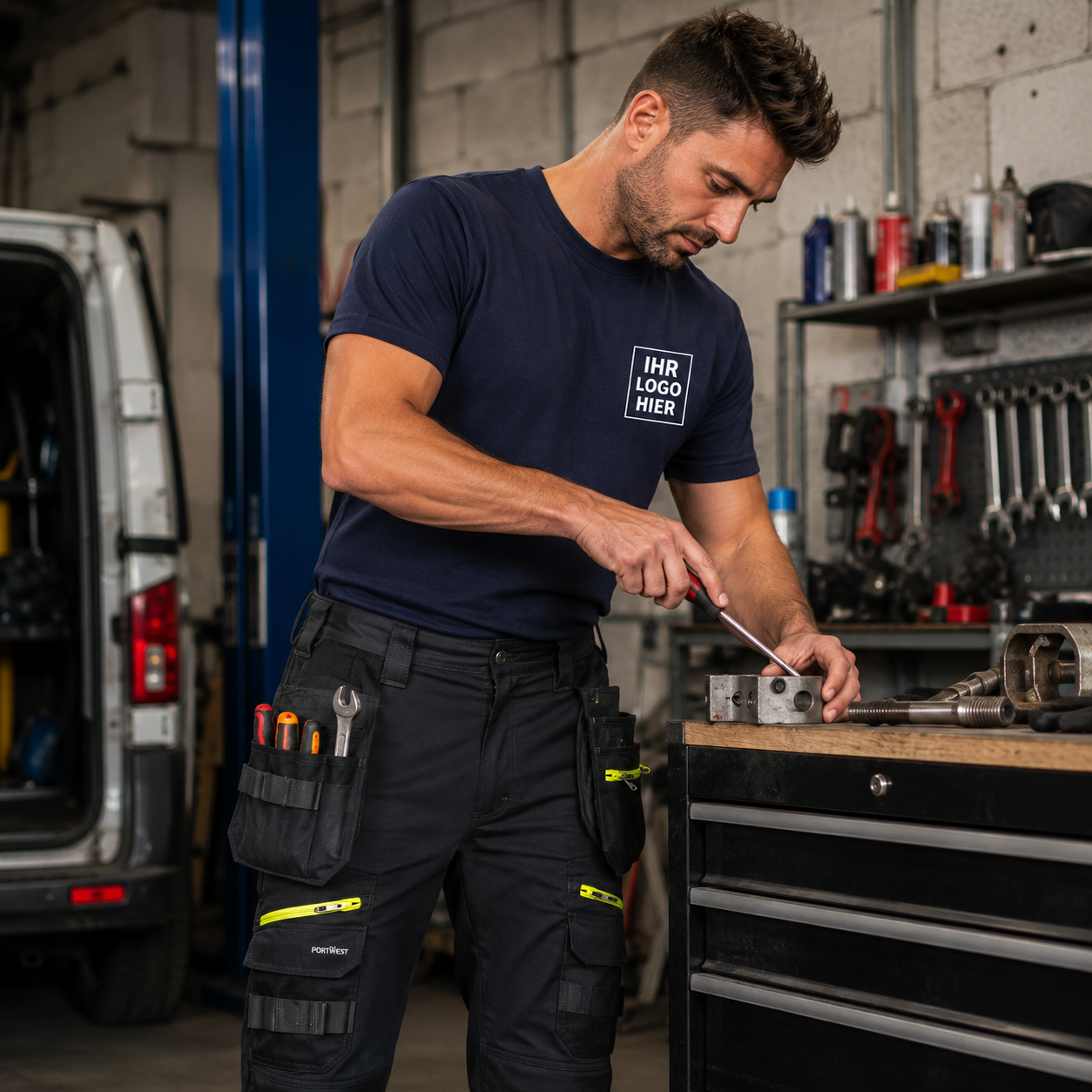 ES195N - ES1 T-shirt Essentiel MC Marine