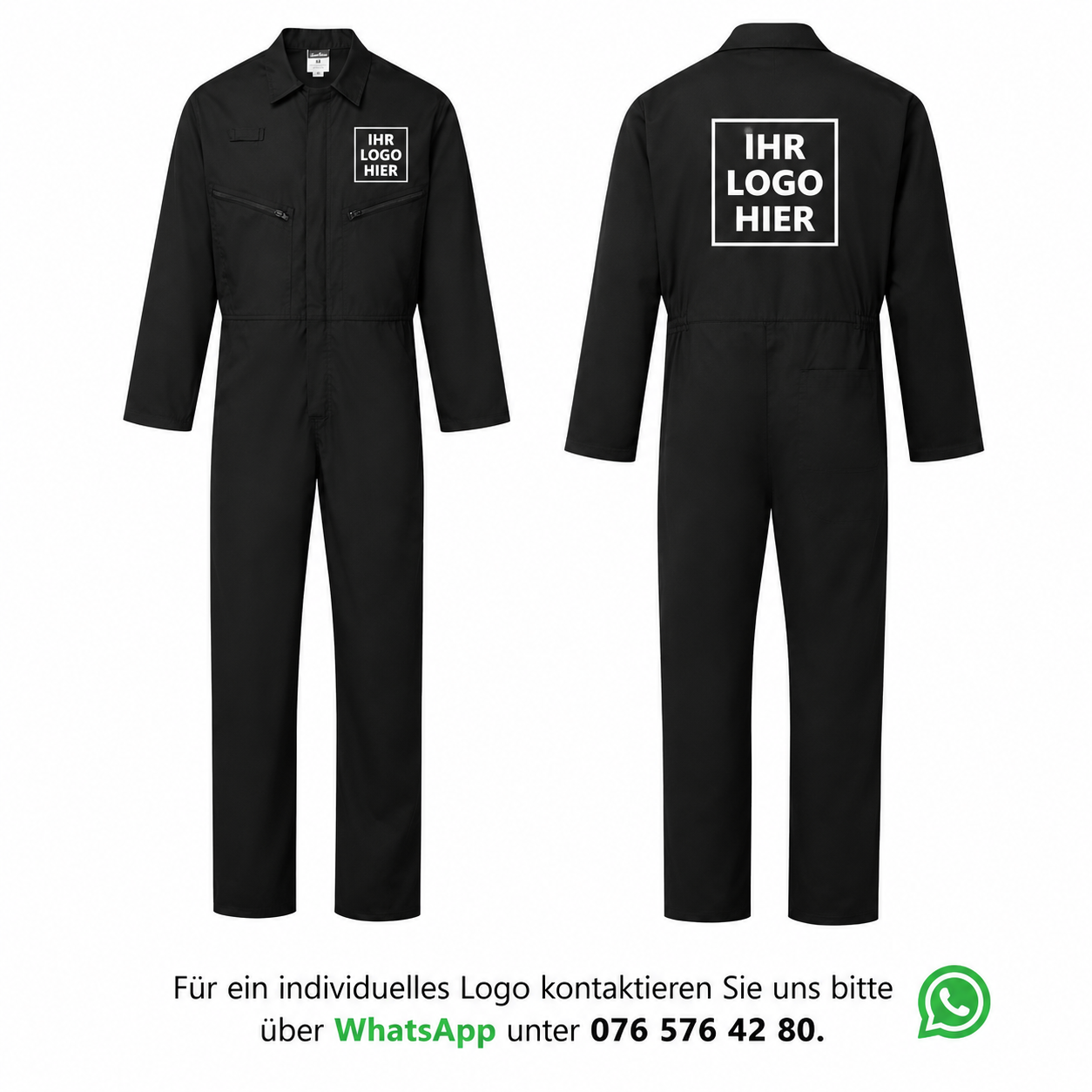 ES813B - ES1 Essential Zip Boilersuit Schwarz