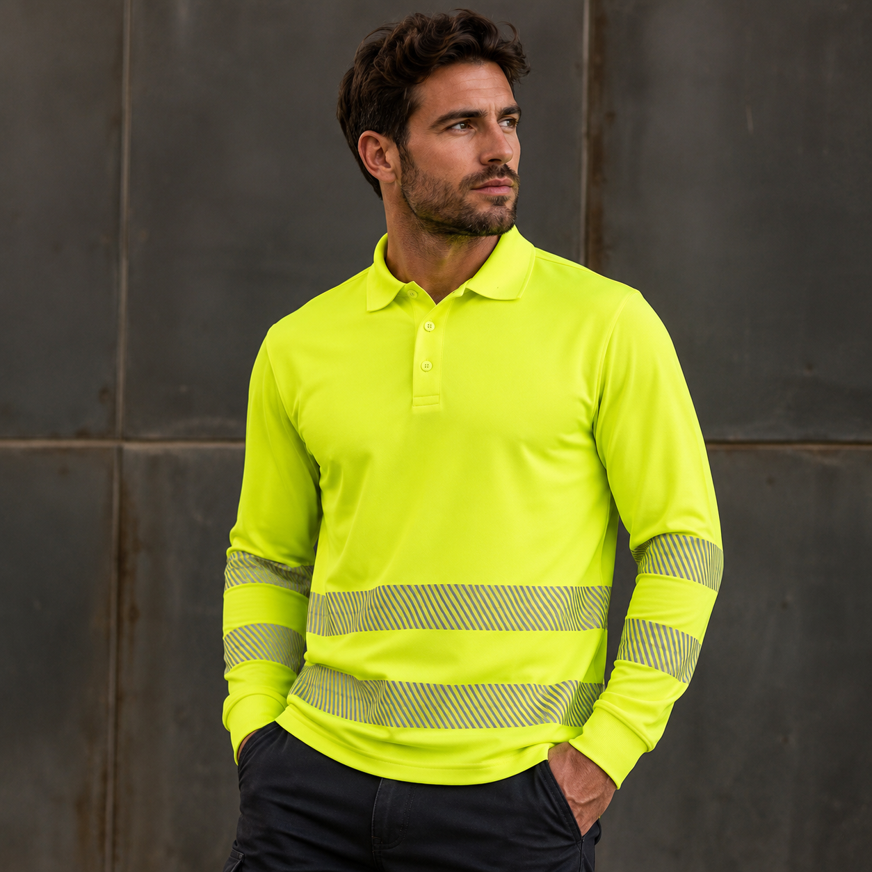 AV3 221 Poloshirt mit langen Ärmeln