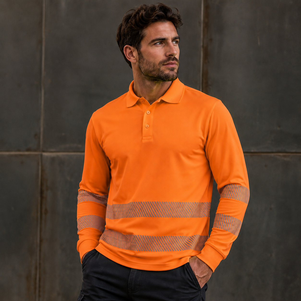 AV3 223 Poloshirt mit langen Ärmeln
