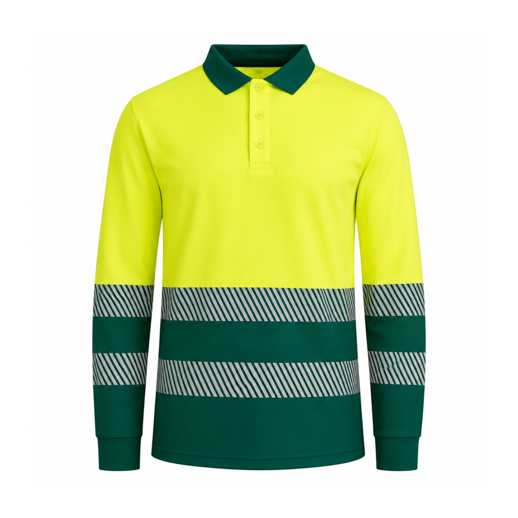 AV3 52221 Poloshirt mit langen Ärmeln