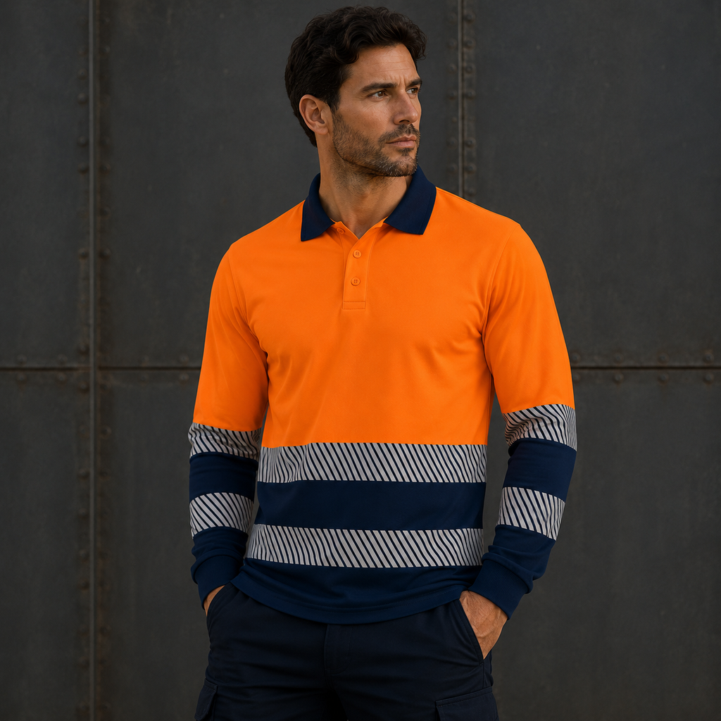 AV3 55223 Poloshirt mit langen Ärmeln