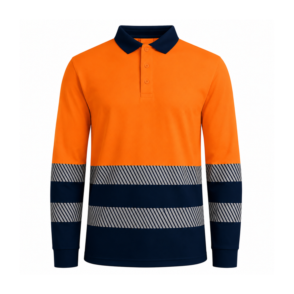 AV3 55223 Poloshirt mit langen Ärmeln