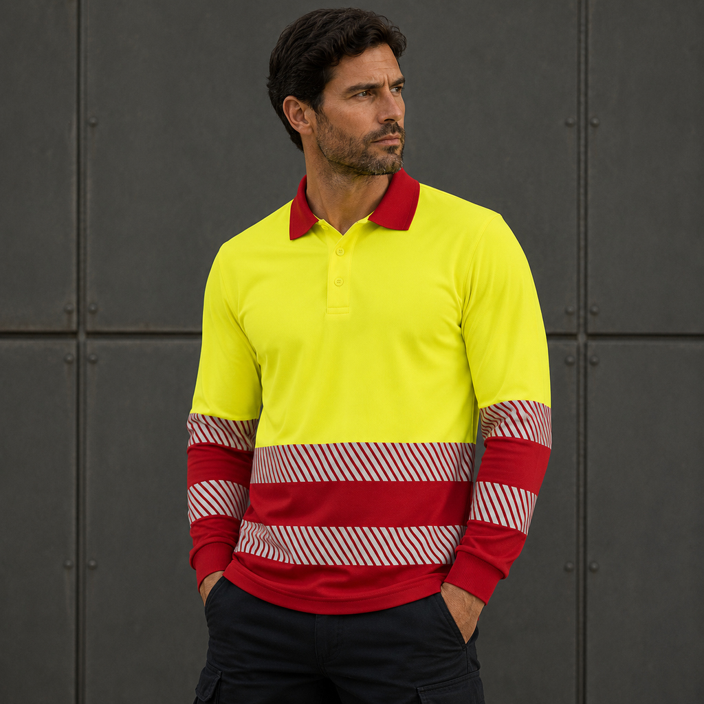AV3 601221 Poloshirt mit langen Ärmeln
