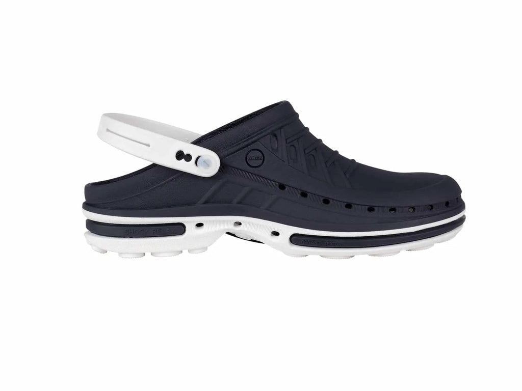 OP-Schuh CLOG 03 (white/navy blue)