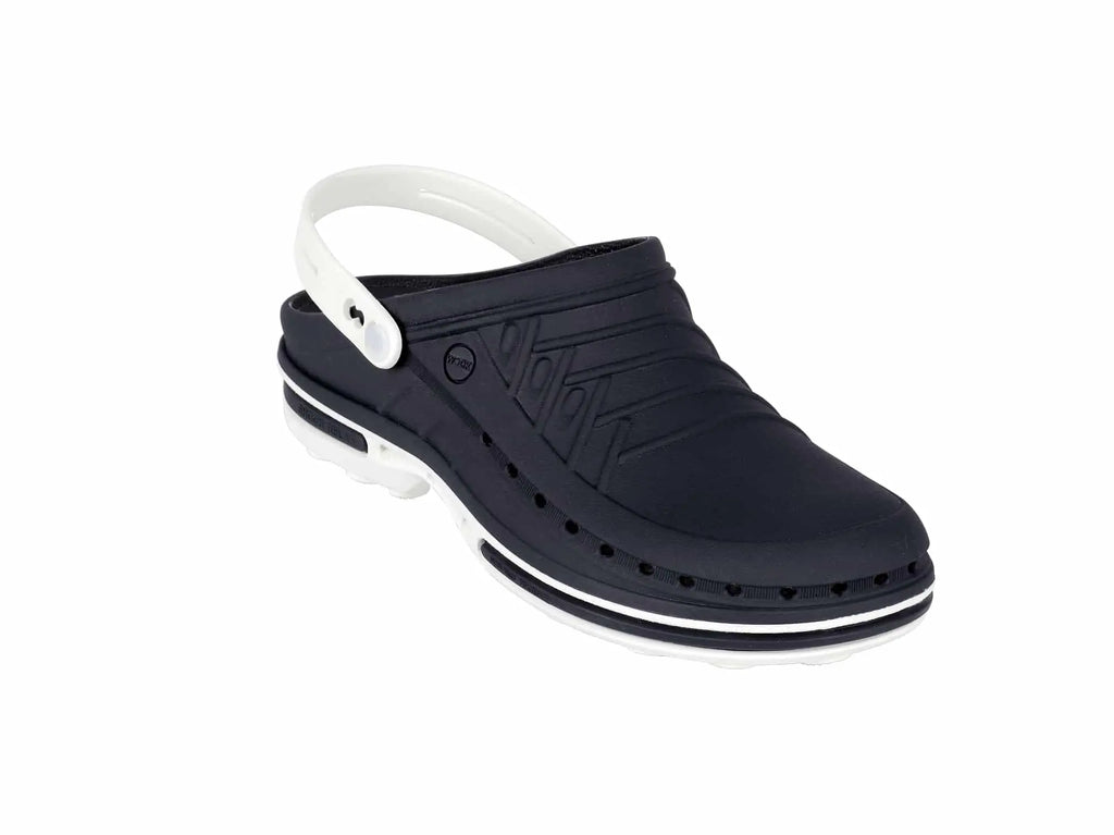 OP-Schuh CLOG 03 (white/navy blue)