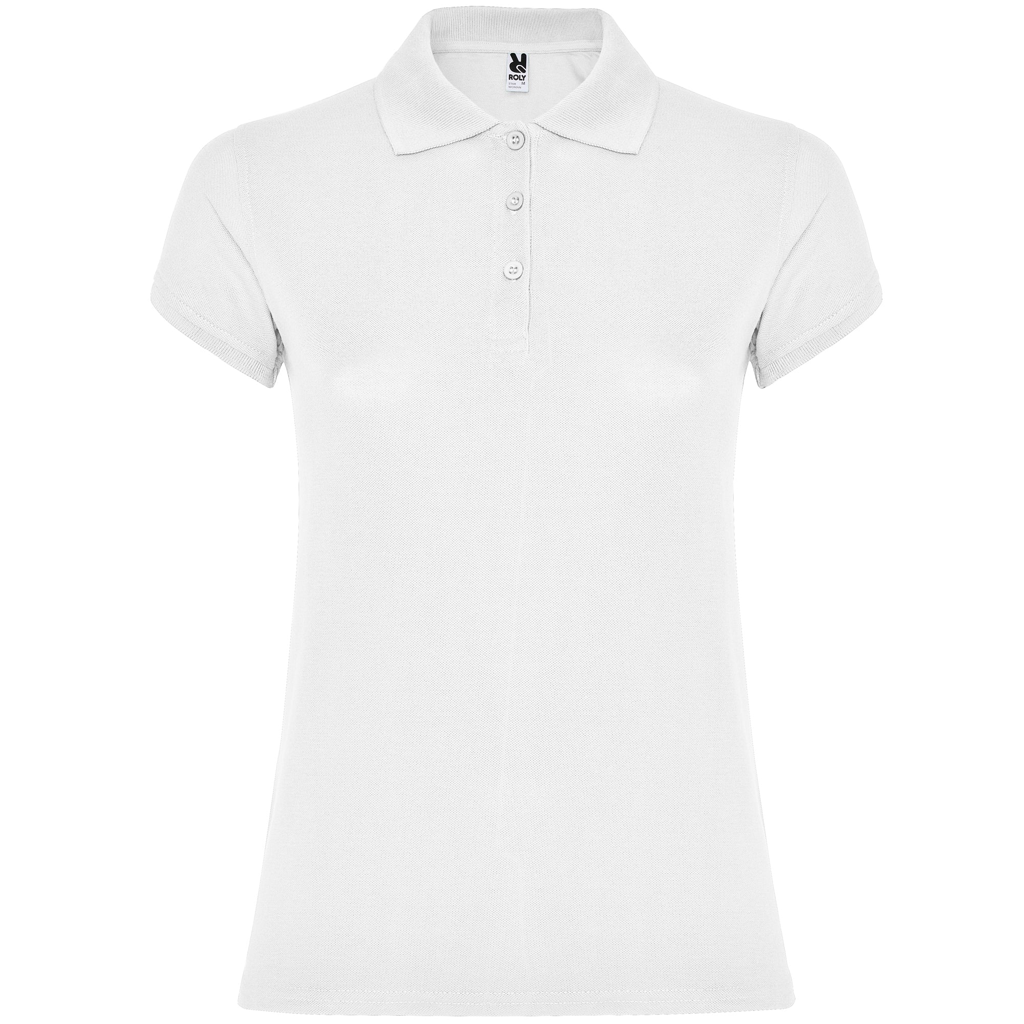 6634 - Polo ajusté en coton à manches courtes STAR WOMAN