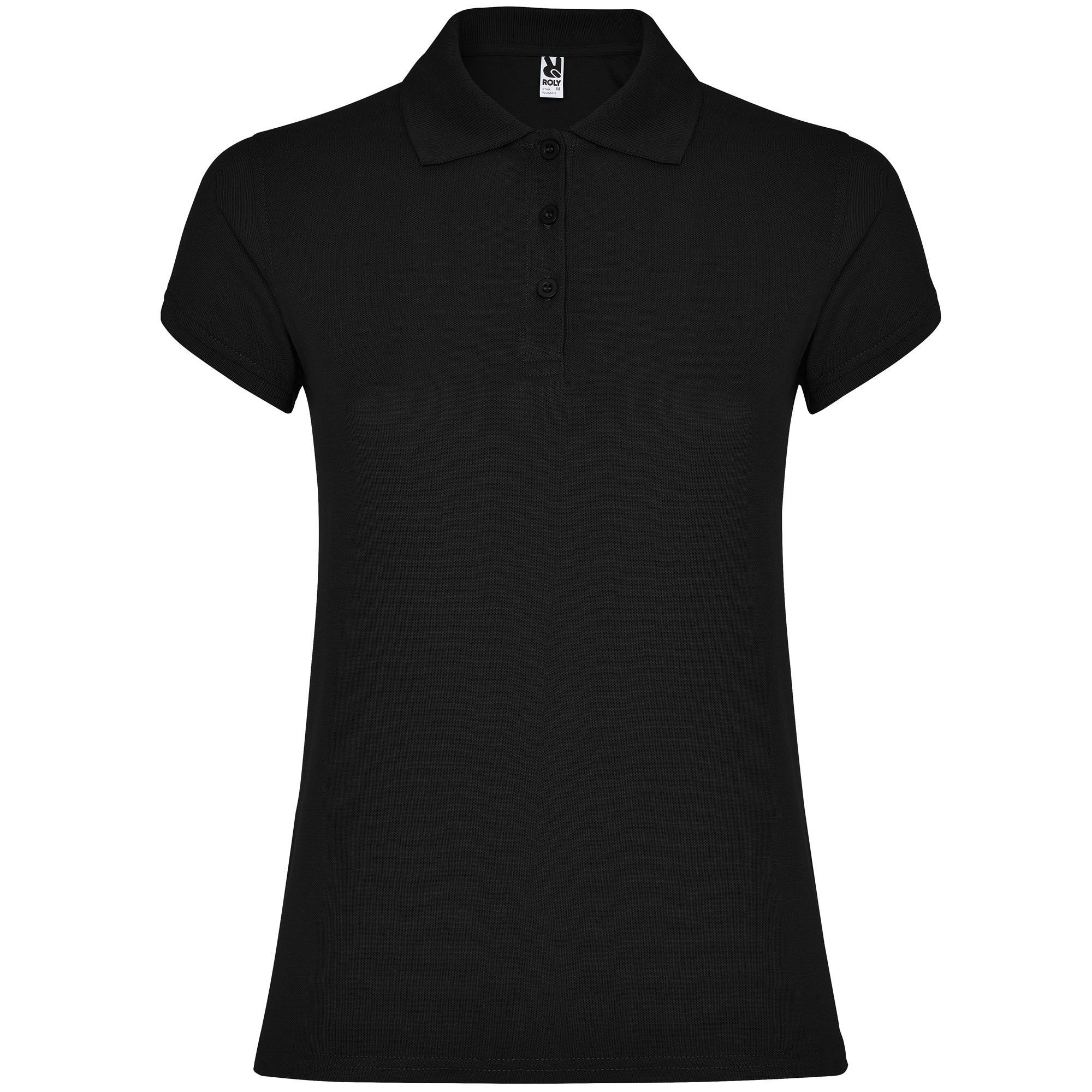 6634 - STAR WOMAN Fitted short-sleeved cotton polo shirt