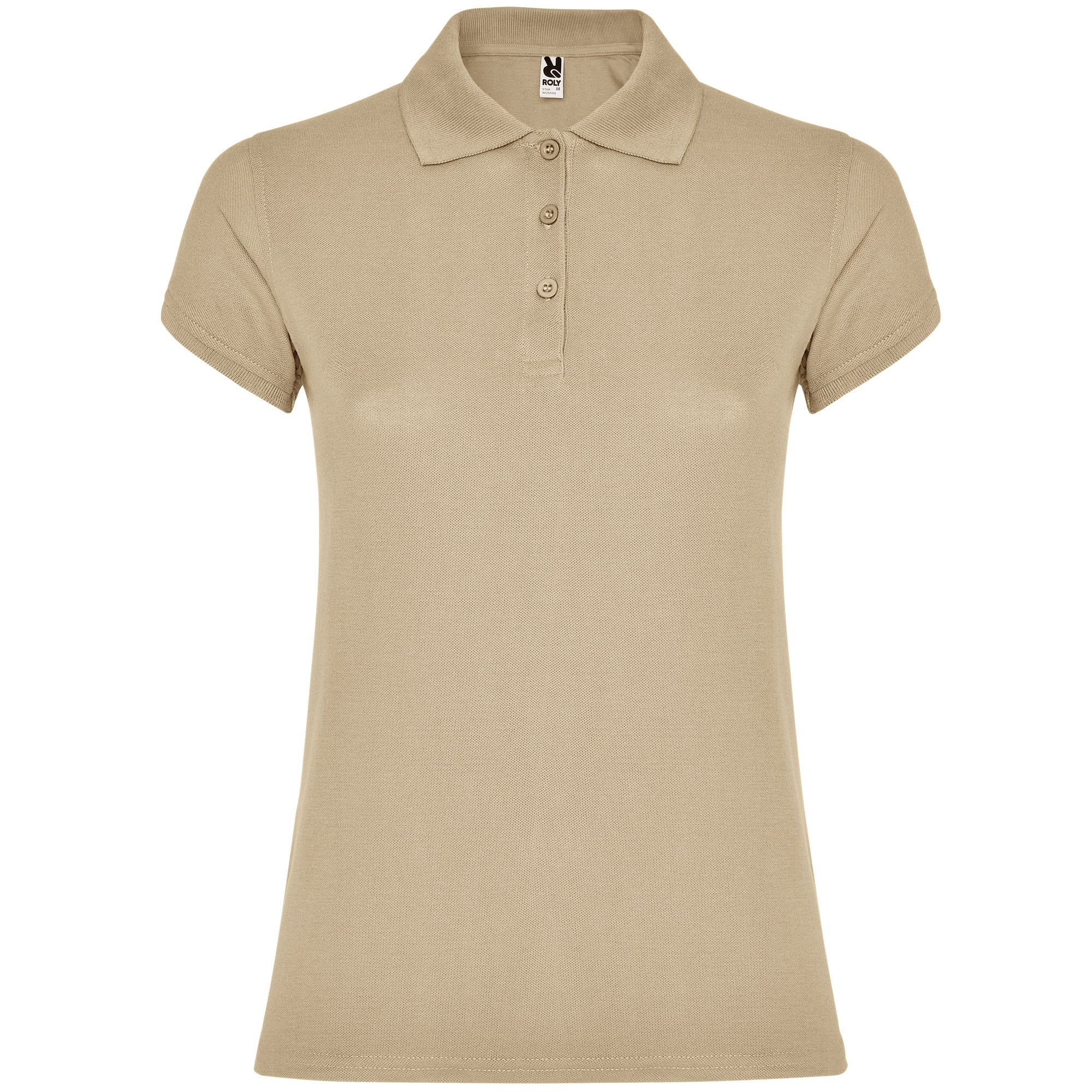 6634 - STAR WOMAN Fitted short-sleeved cotton polo shirt