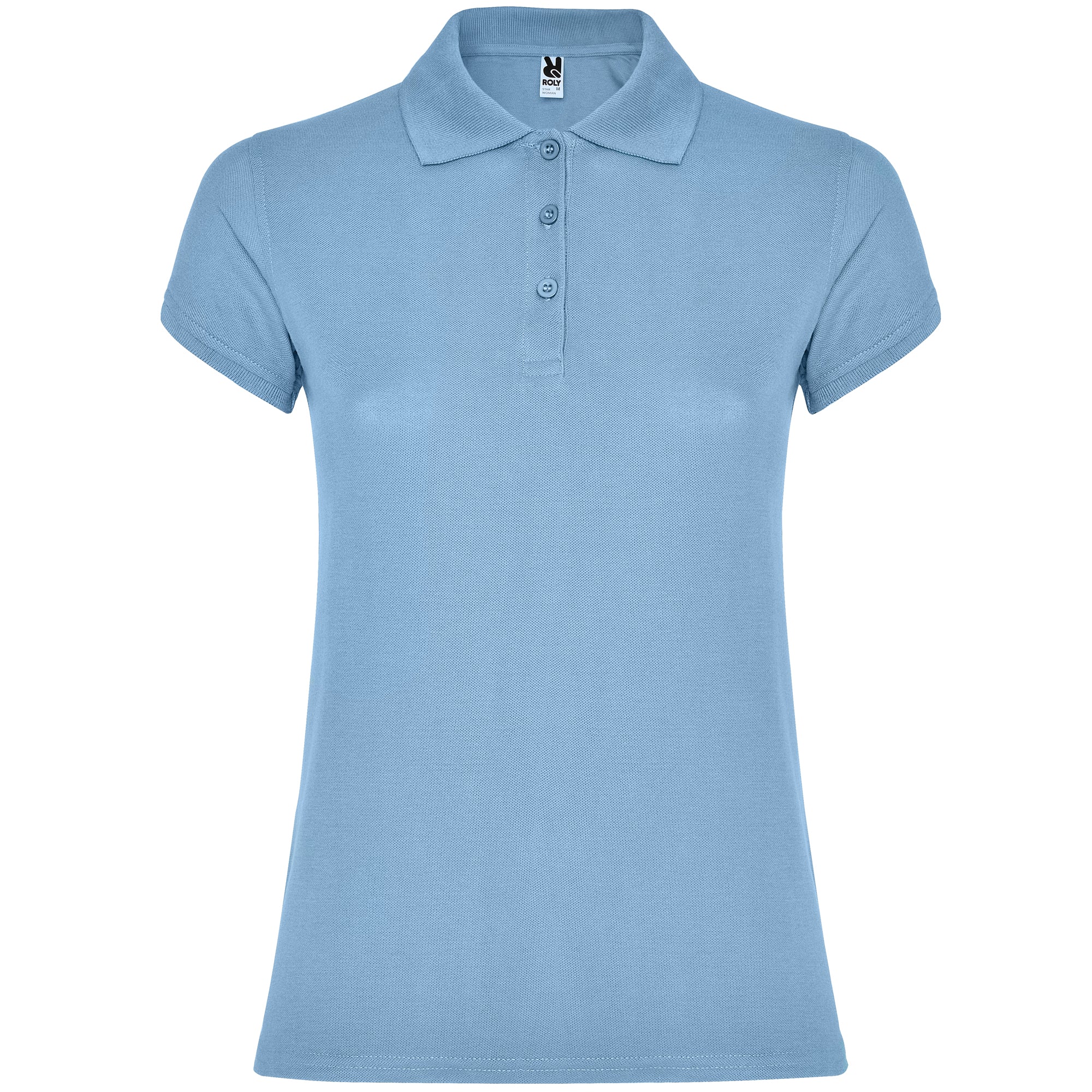 6634 - STAR WOMAN Fitted short-sleeved cotton polo shirt