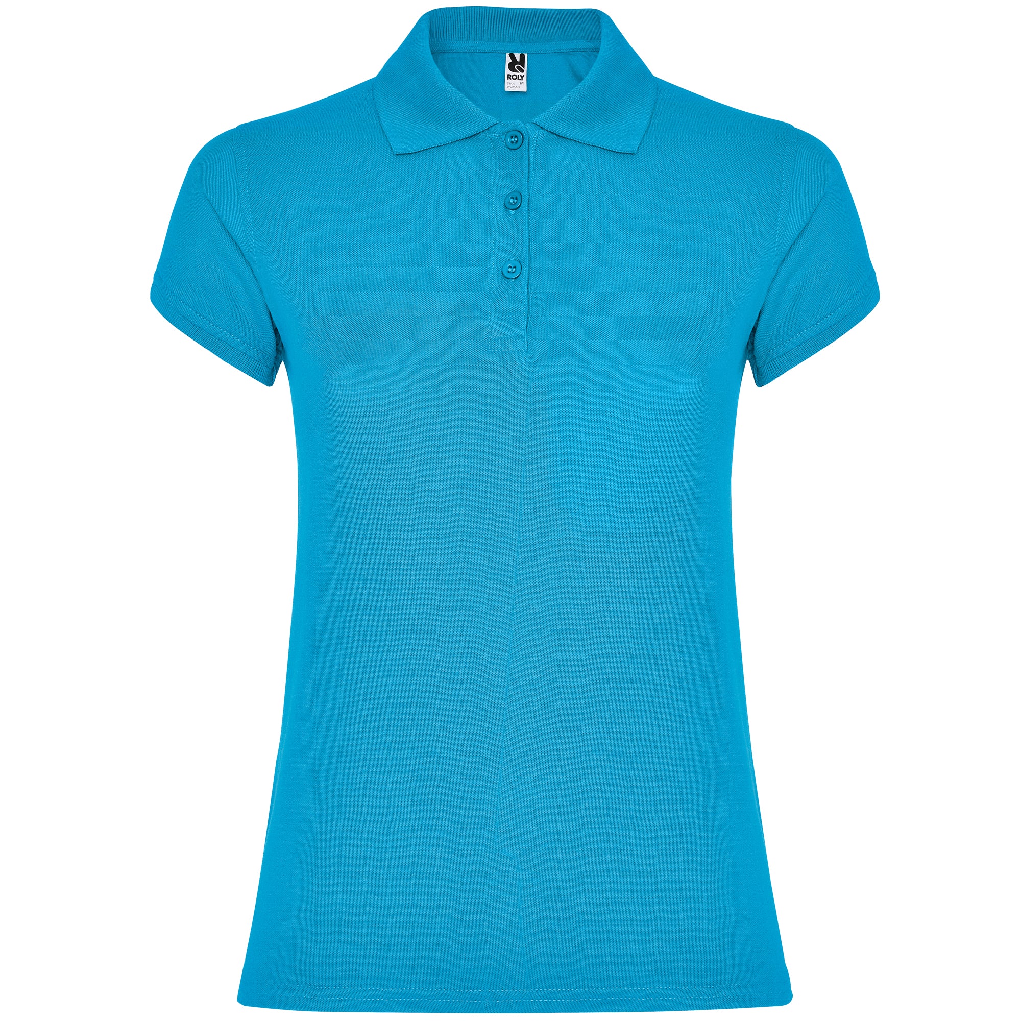 6634 - STAR WOMAN Fitted short-sleeved cotton polo shirt