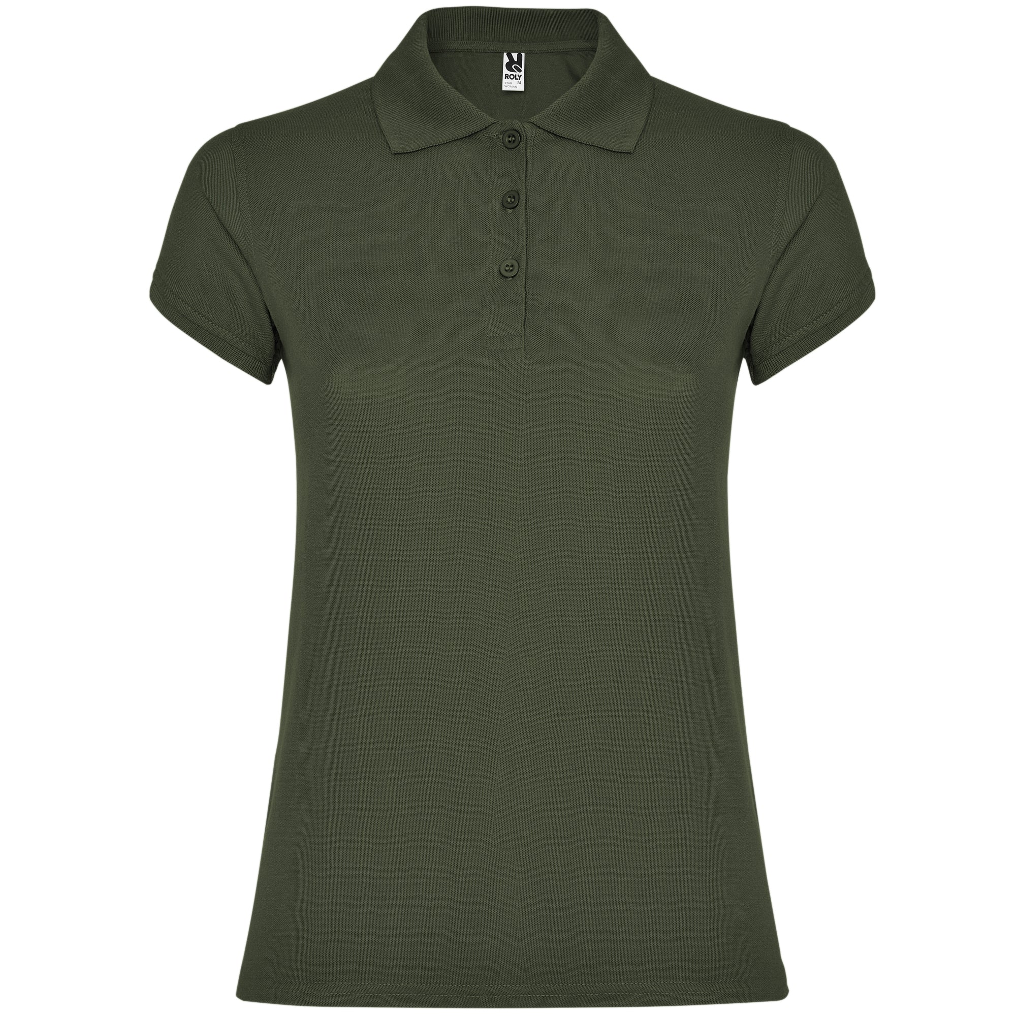 6634 - STAR WOMAN Fitted short-sleeved cotton polo shirt