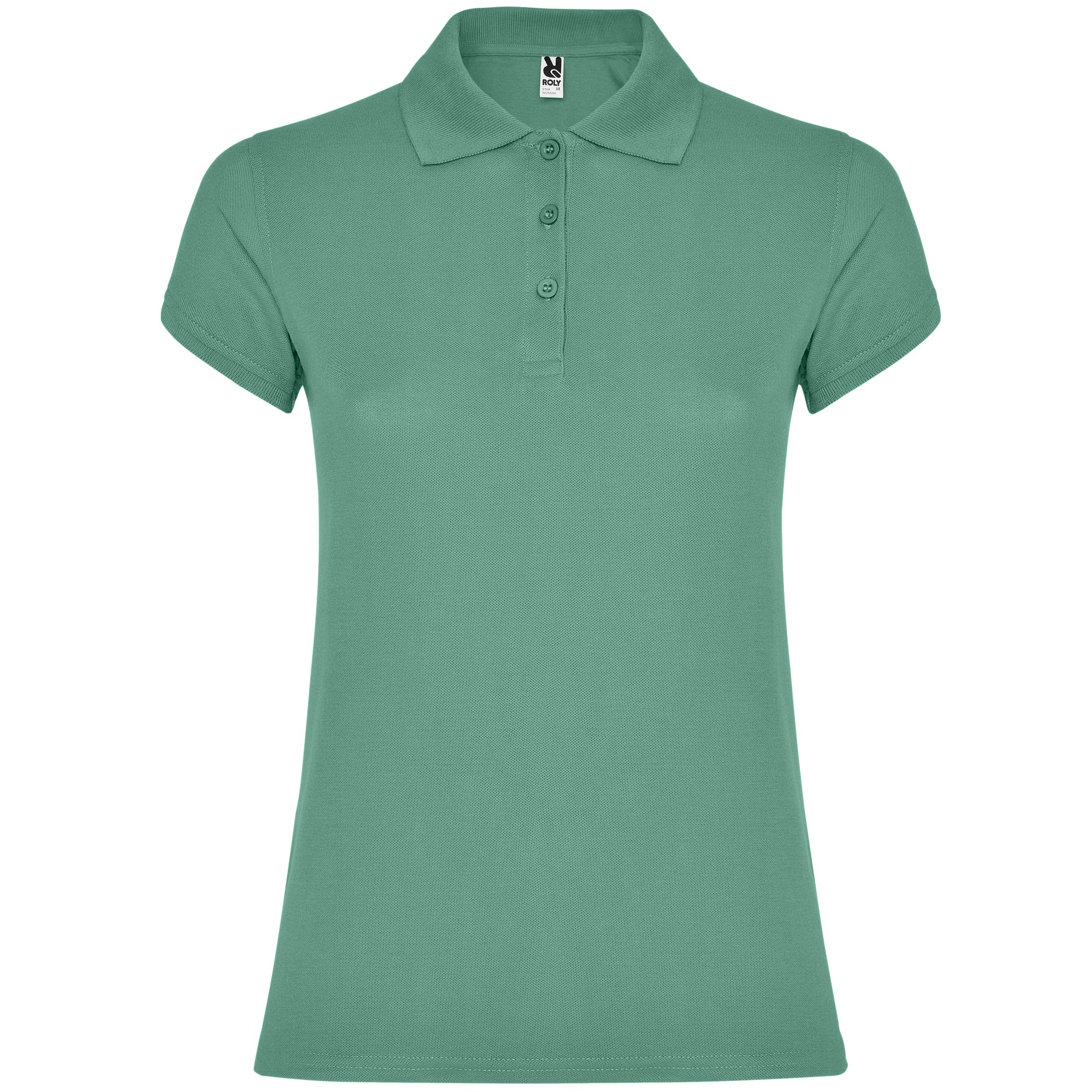 6634 - STAR WOMAN Fitted short-sleeved cotton polo shirt