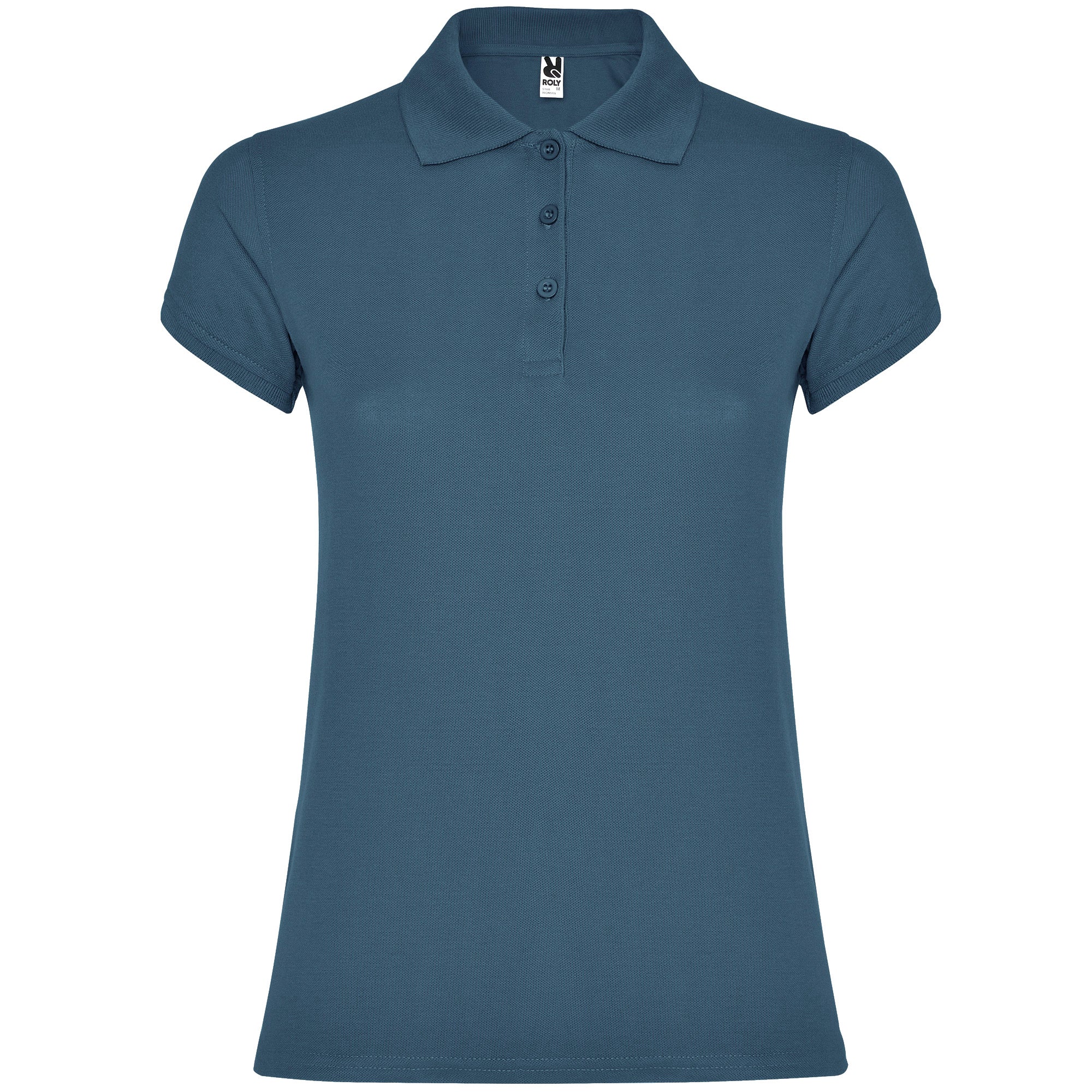 6634 - STAR WOMAN Fitted short-sleeved cotton polo shirt