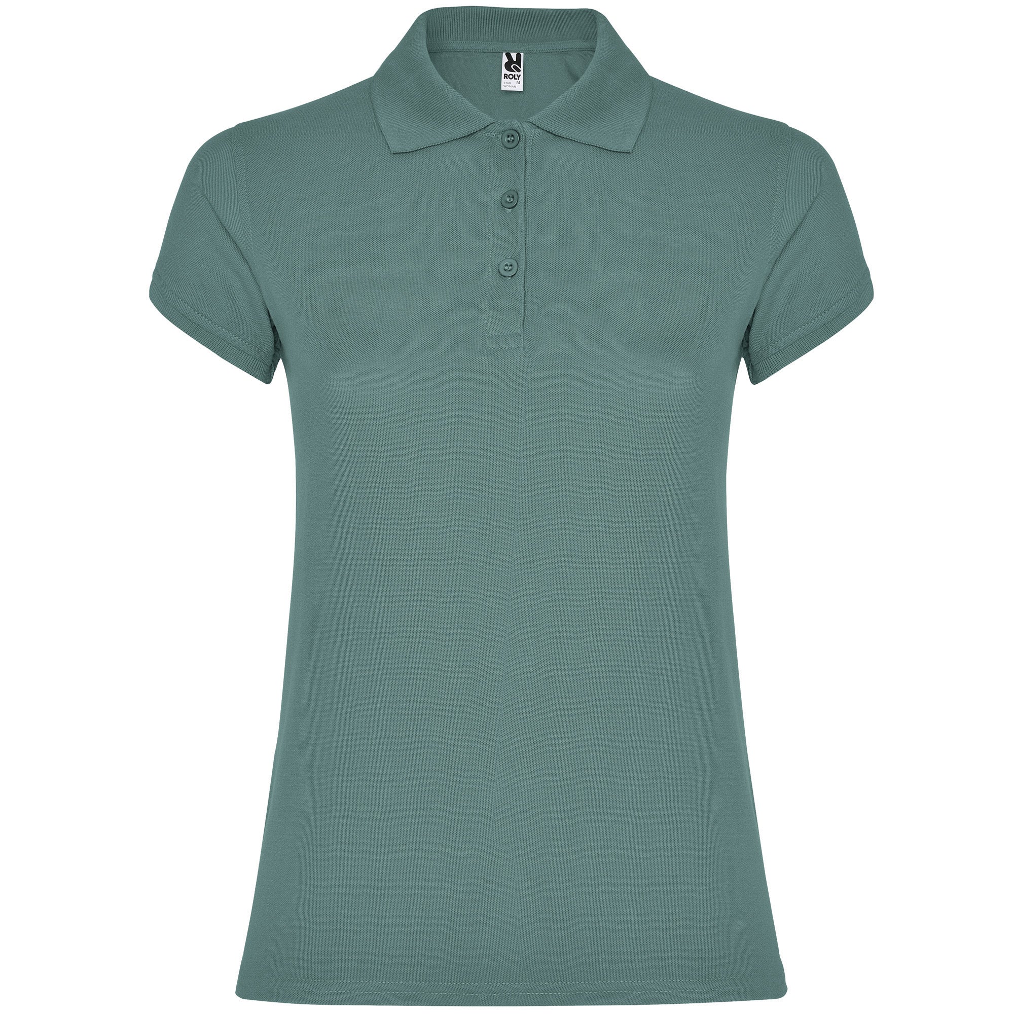 6634 - STAR WOMAN Fitted short-sleeved cotton polo shirt