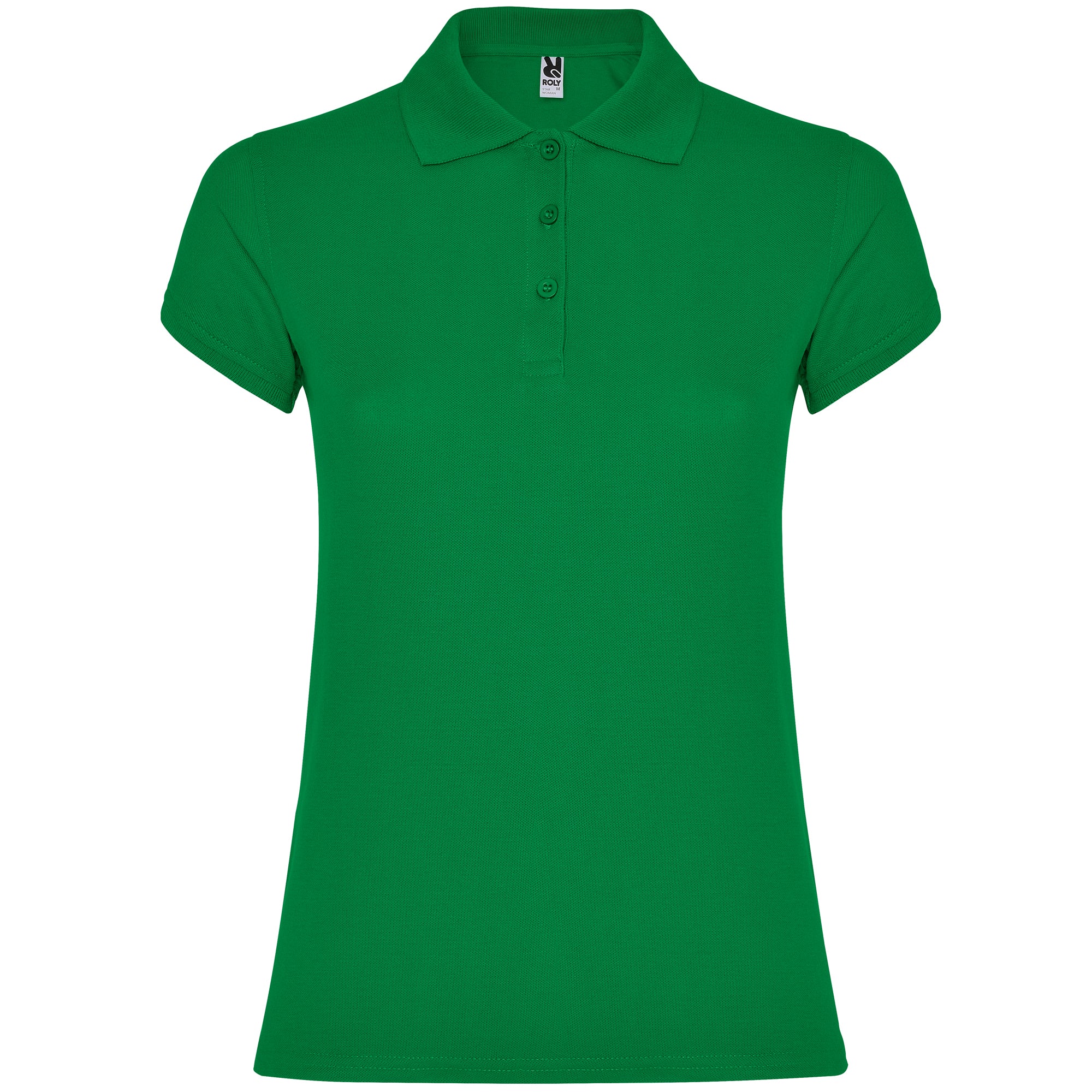 6634 - STAR WOMAN Fitted short-sleeved cotton polo shirt