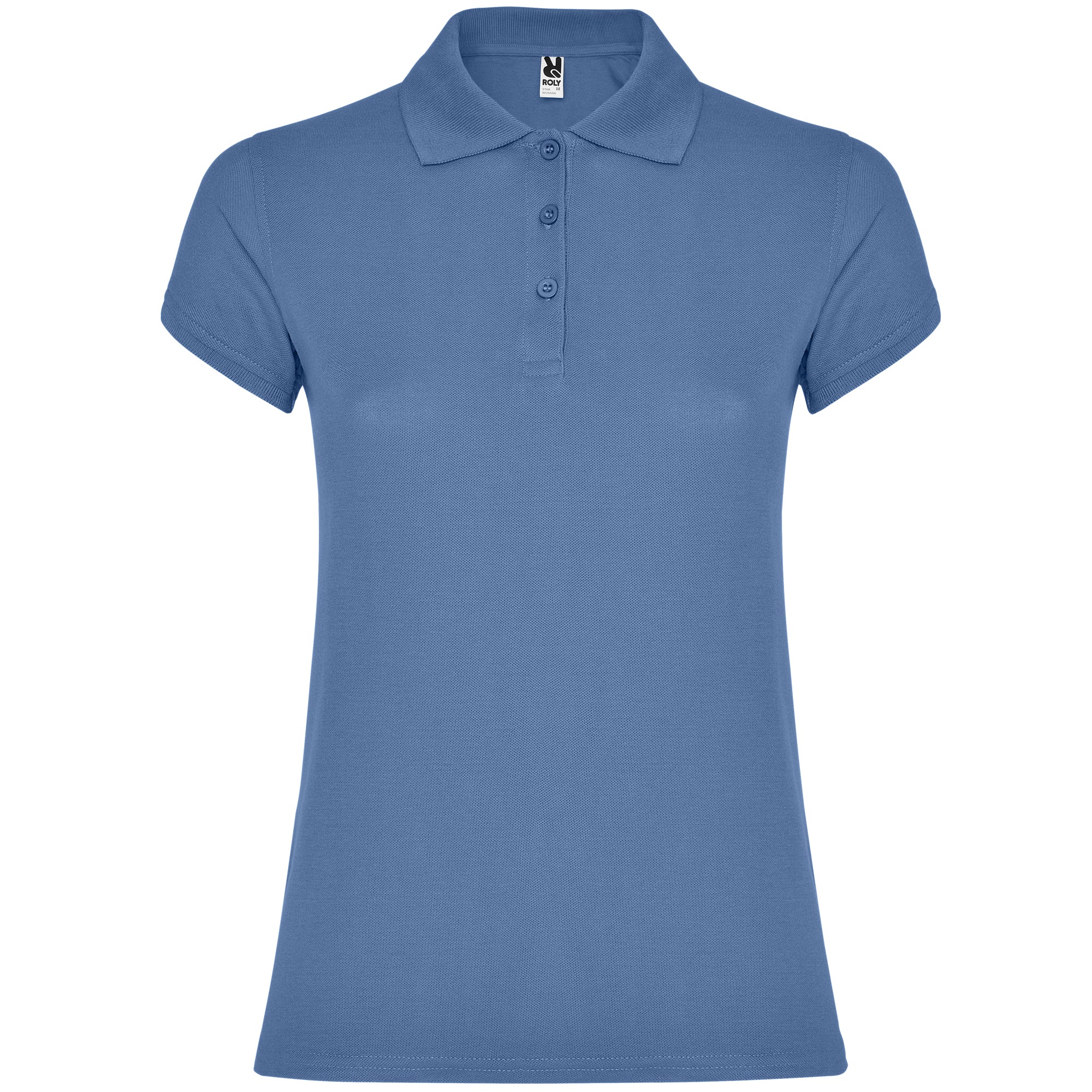 6634 - STAR WOMAN Fitted short-sleeved cotton polo shirt