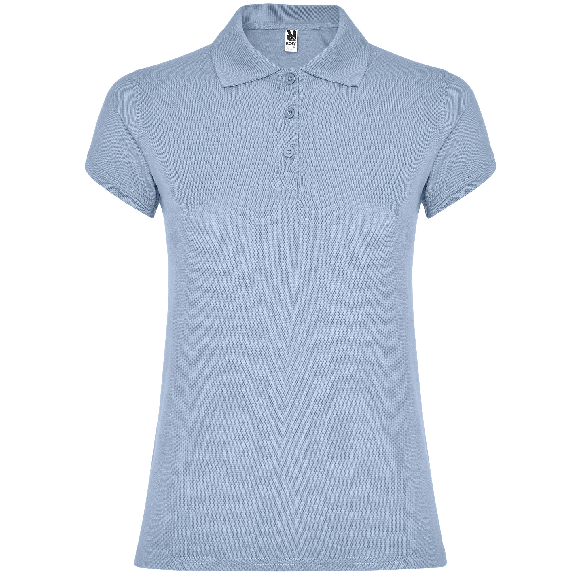 6634 - STAR WOMAN Fitted short-sleeved cotton polo shirt