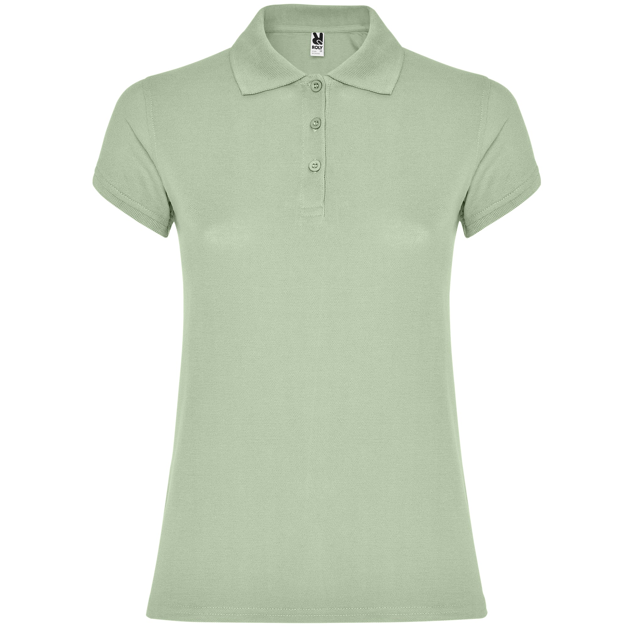 6634 - STAR WOMAN Fitted short-sleeved cotton polo shirt