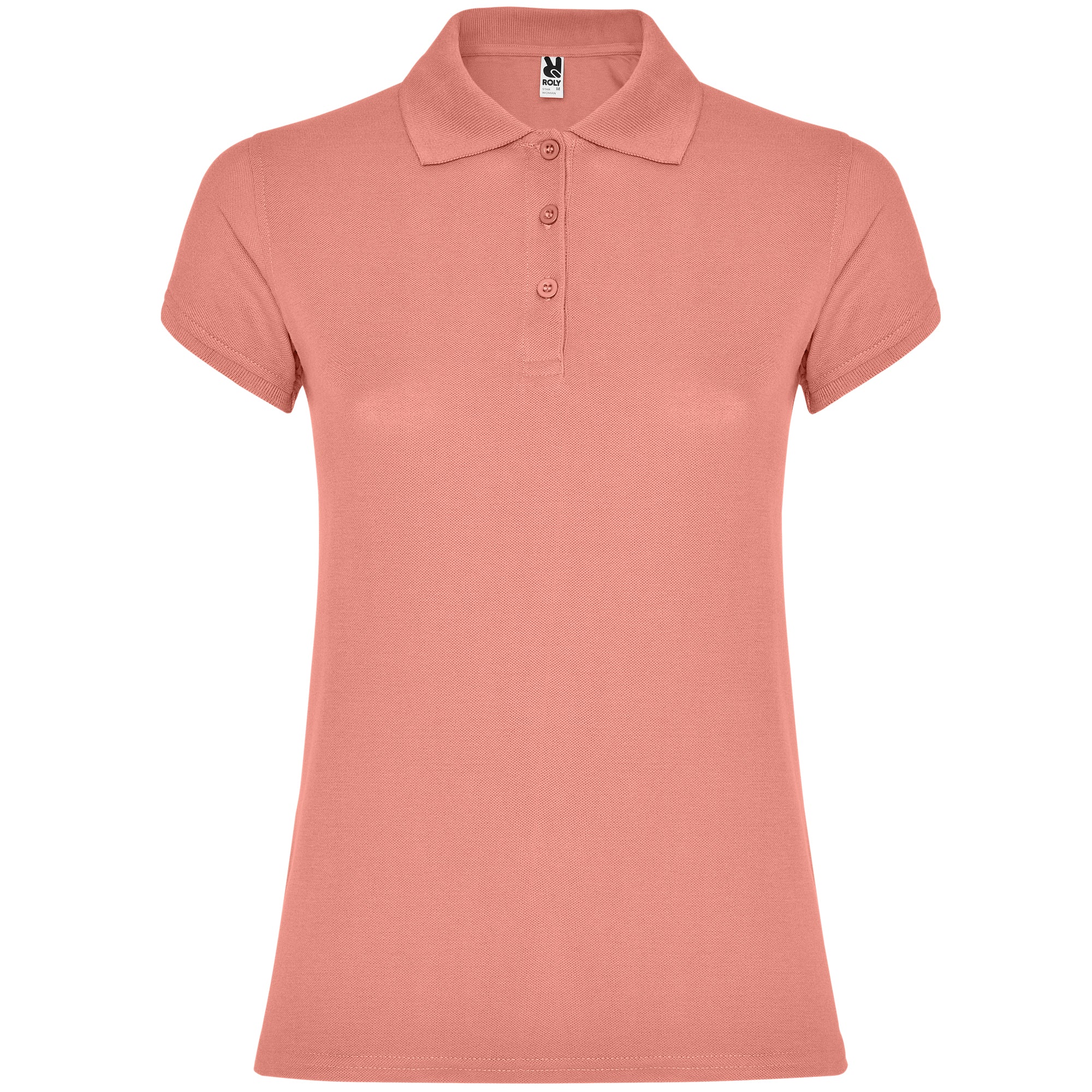 6634 - STAR WOMAN Fitted short-sleeved cotton polo shirt
