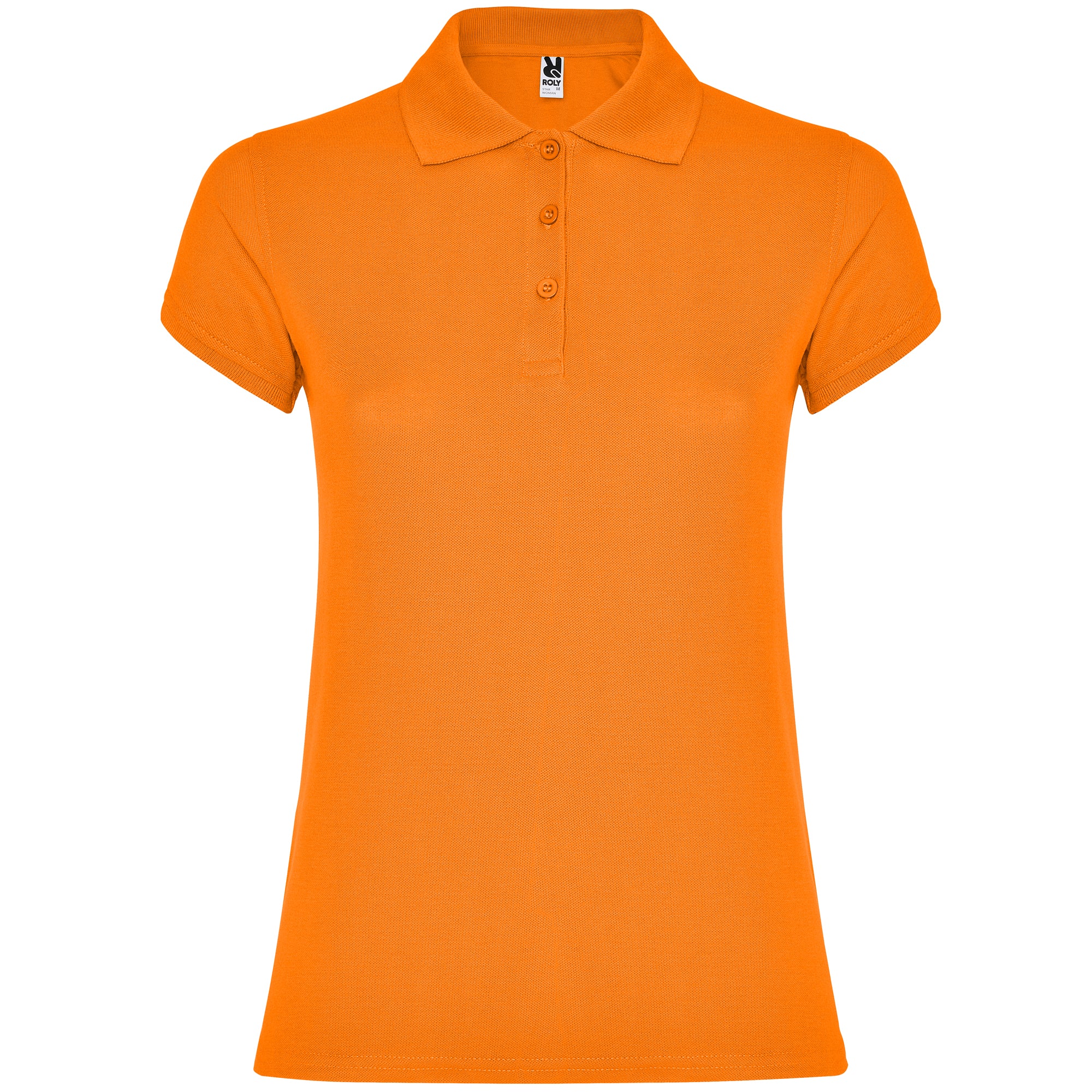 6634 - STAR WOMAN Fitted short-sleeved cotton polo shirt