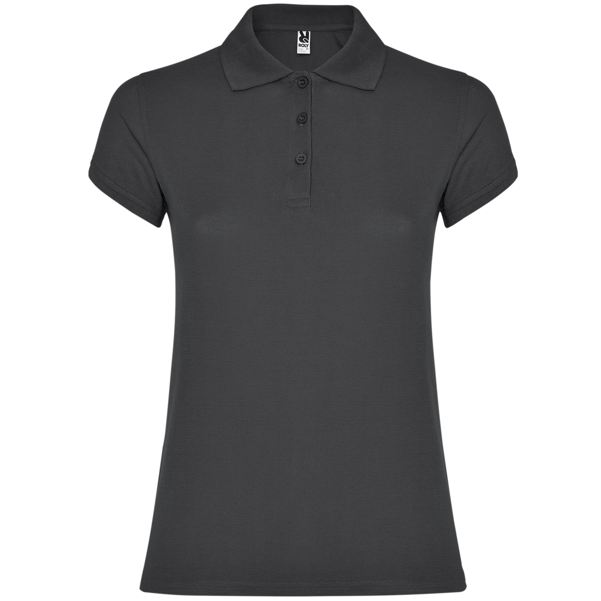 6634 - STAR WOMAN Fitted short-sleeved cotton polo shirt