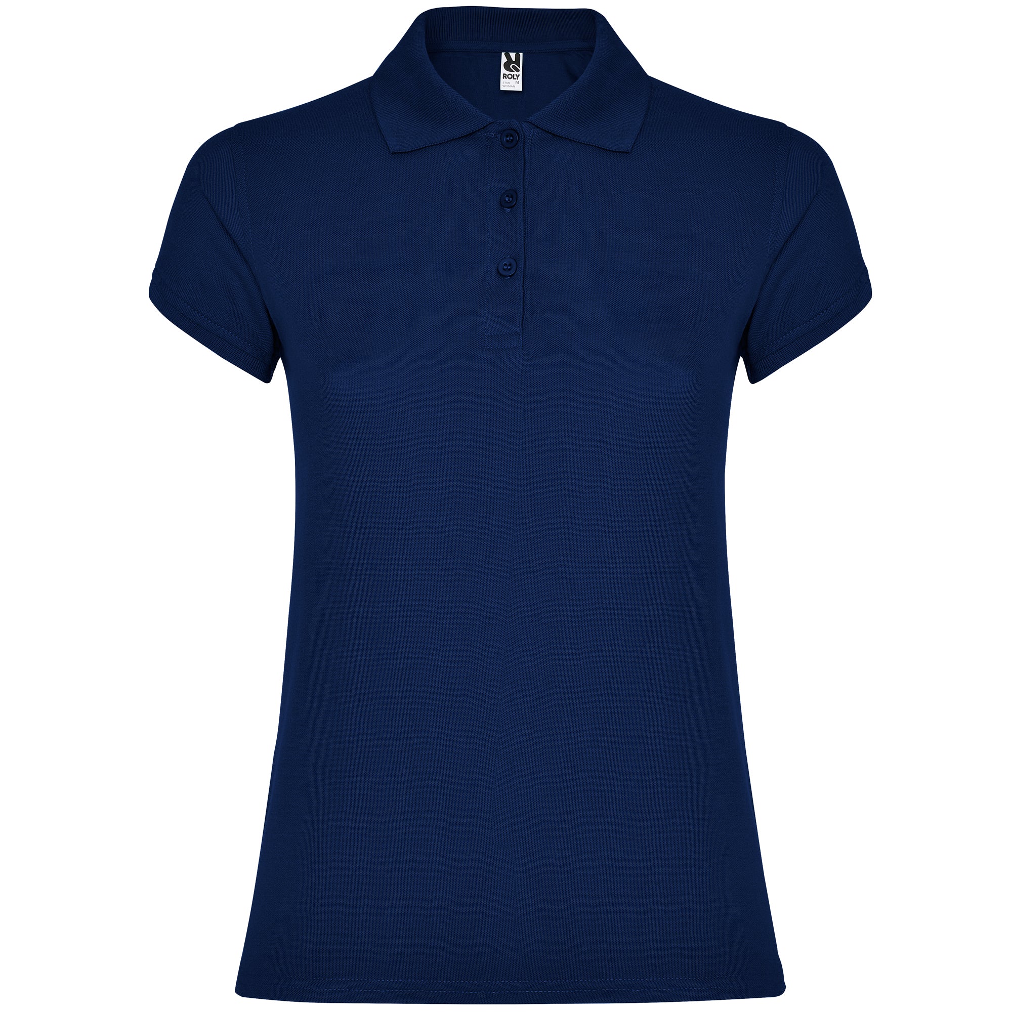 6634 - STAR WOMAN Fitted short-sleeved cotton polo shirt