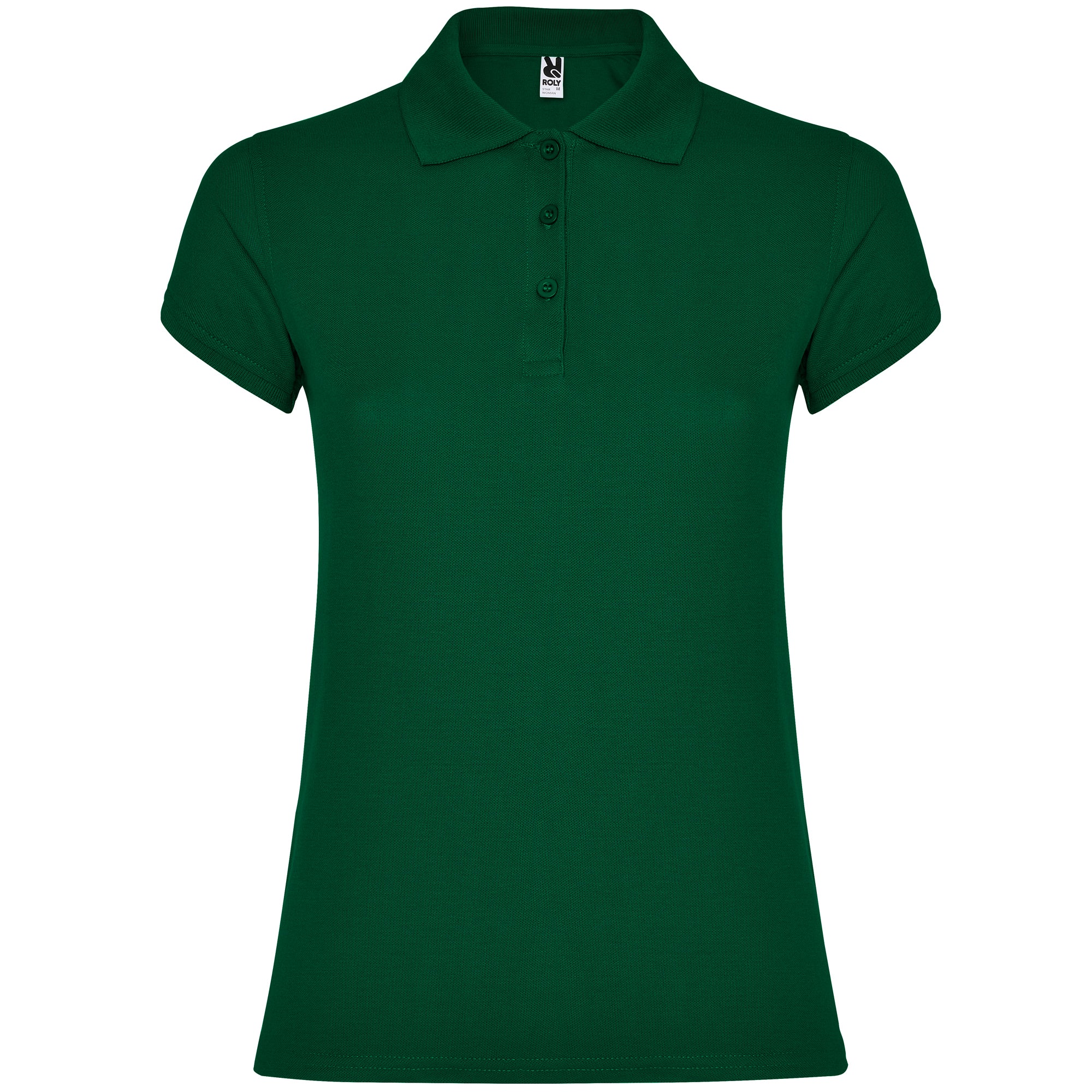 6634 - STAR WOMAN Fitted short-sleeved cotton polo shirt