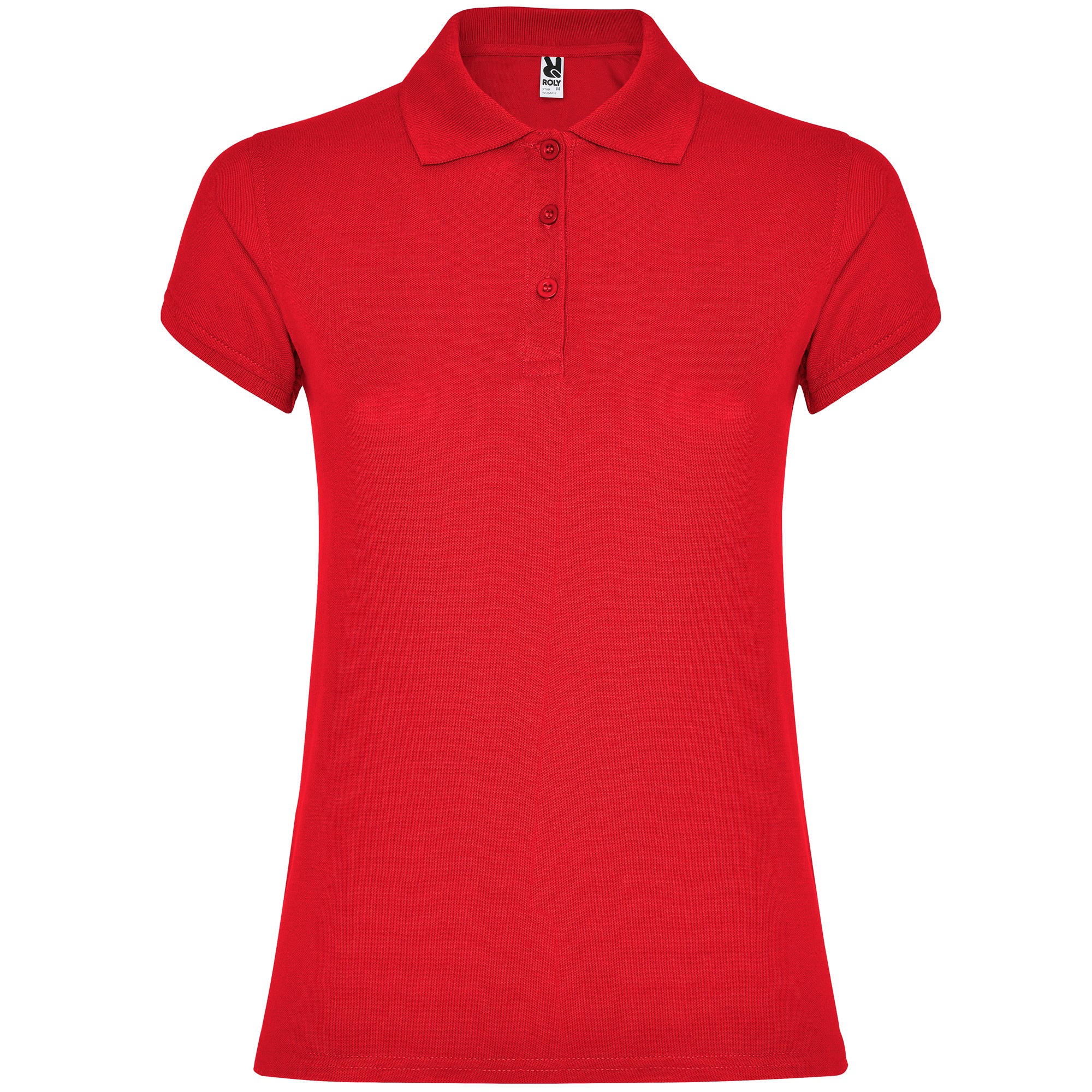 6634 - STAR WOMAN Fitted short-sleeved cotton polo shirt