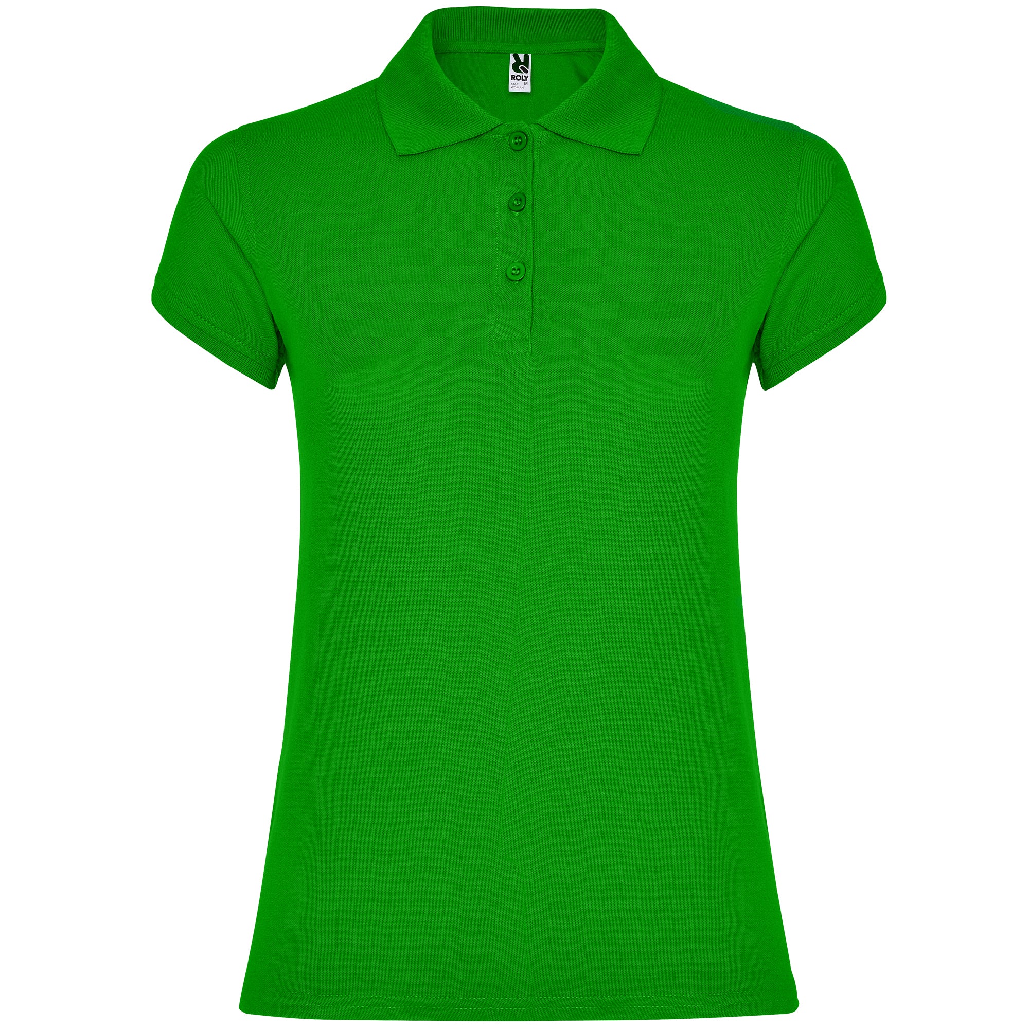6634 - STAR WOMAN Fitted short-sleeved cotton polo shirt