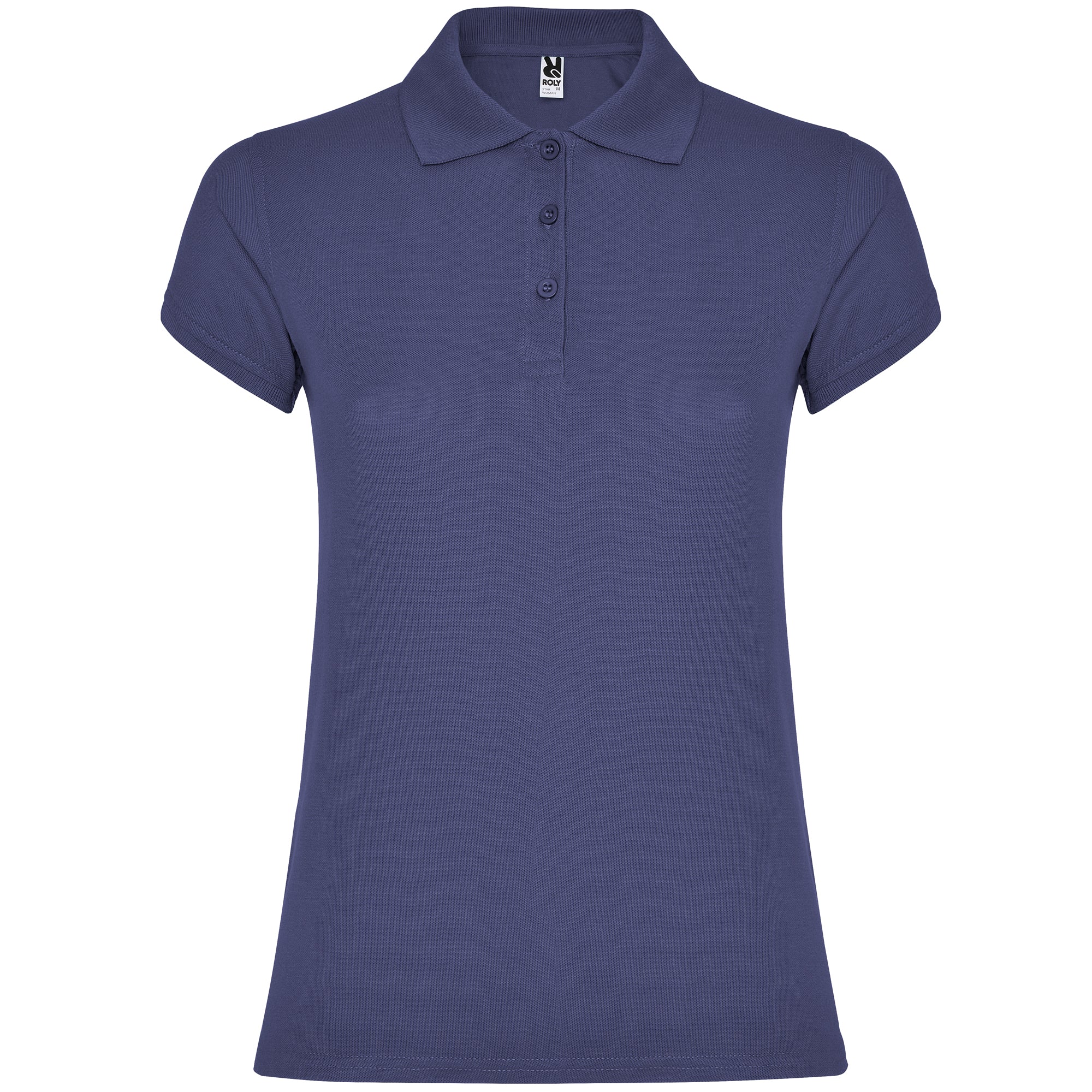 6634 - STAR WOMAN Fitted short-sleeved cotton polo shirt
