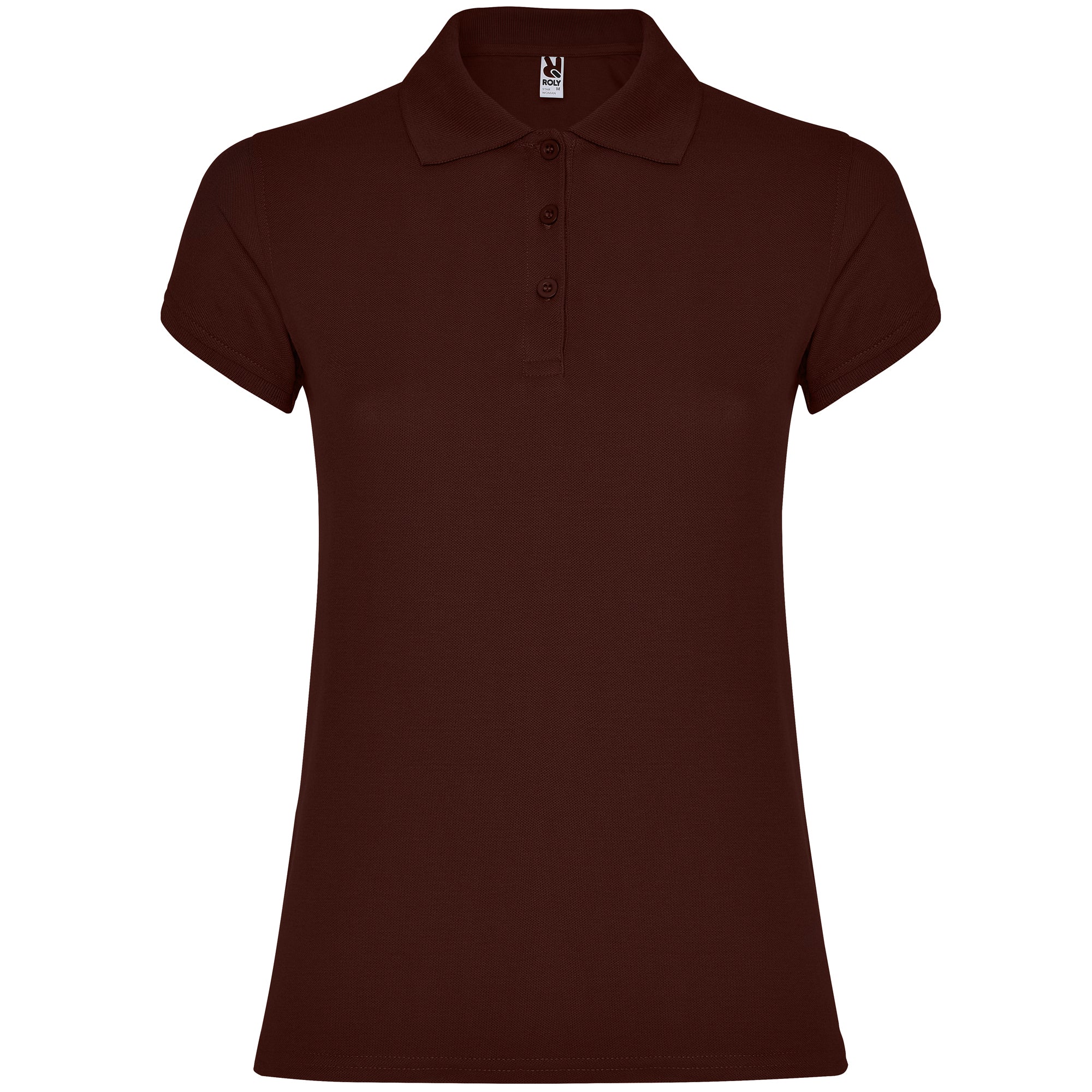 6634 - STAR WOMAN Fitted short-sleeved cotton polo shirt