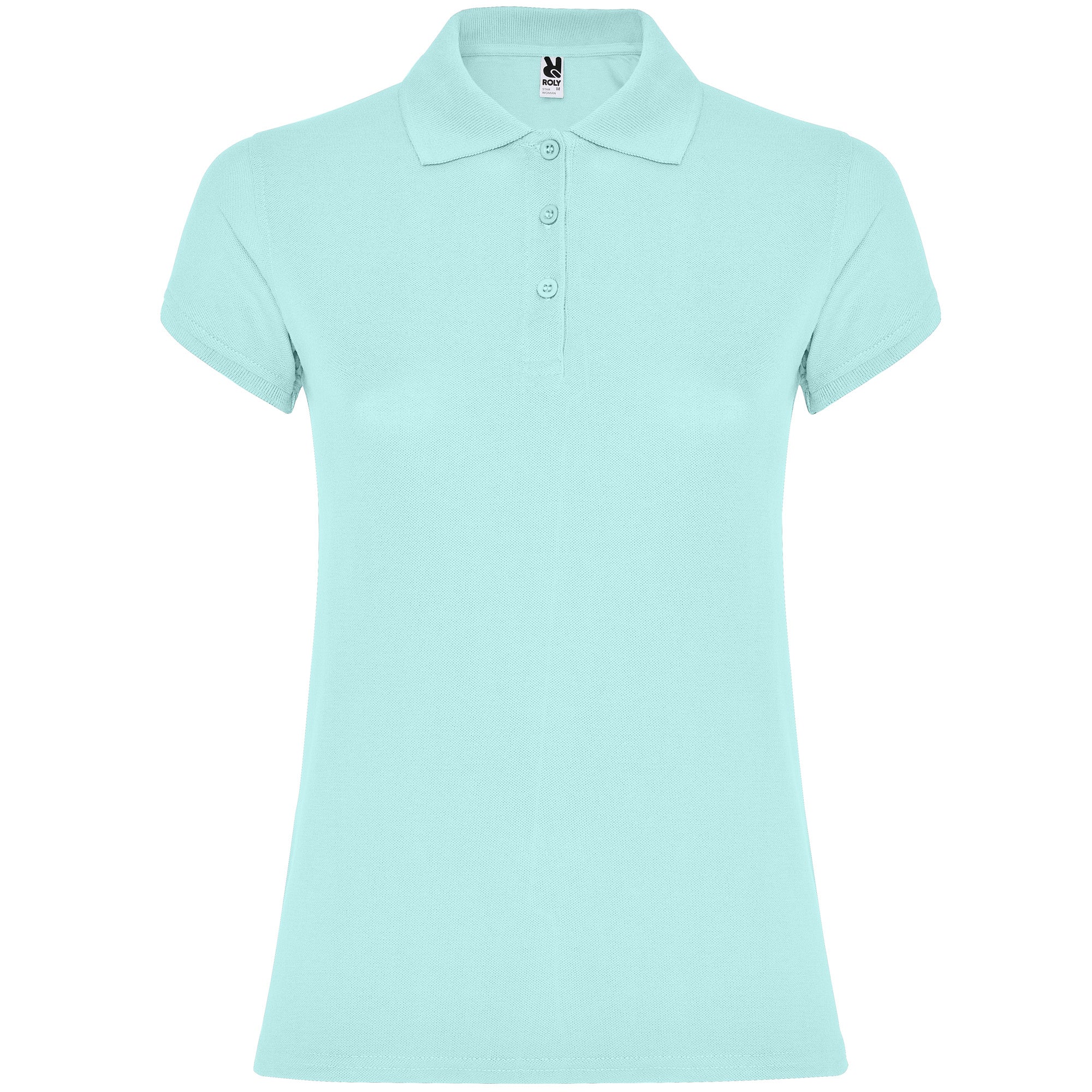 6634 - STAR WOMAN Fitted short-sleeved cotton polo shirt